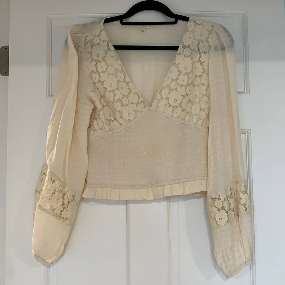 Beige blouse size L